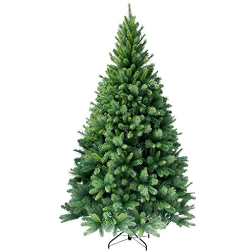 RS Trade HXT 1101 künstlicher Weihnachtsbaum 180 cm (Ø ca. 106 cm) mit 824 Spitzen und Schnellaufbau Klapp-Schirmsystem, schwer entflammbar, unechter Tannenbaum inkl. Metall Christbaum Ständer