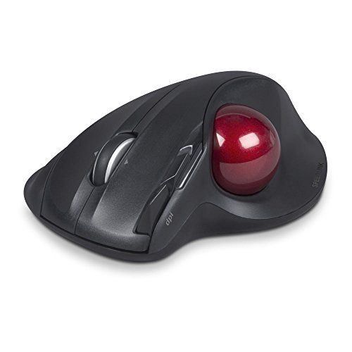 Speedlink Trackball Maus kabellos / schnurlos / Funkmaus - APTICO 5-Tasten wireless Mouse (Komfortable Daumensteuerung - Ergonomisches Design) für Laptop / Tablet / Smartphone schwarz