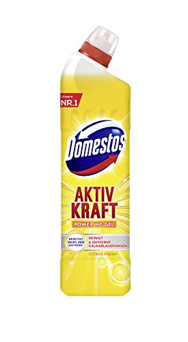 Domestos WC Gel Aktiv Kraft Reiniger Citrus, 750 ml, 3er Pack (3 x 750 ml)