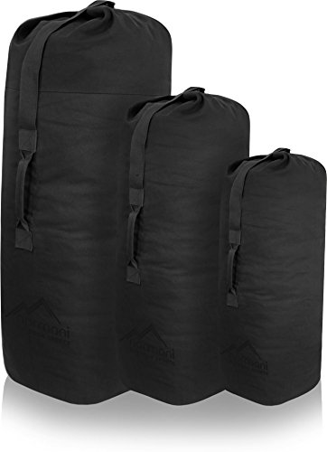 normani US Canvas-Baumwolle Seesack Duffle Bag Classic Sea Farbe Schwarz Größe 125 x 75 cm