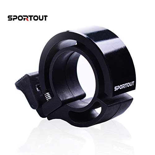Sportout Mini Aluminiumlegierung Innovative Fahrradklingel Fahrrad Ring mit Lauten Klaren Klaren Kla … (Black)