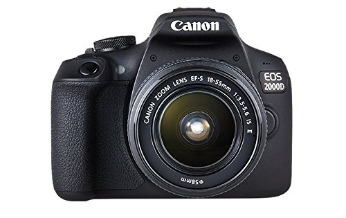 Canon EOS 2000D Spiegelreflexkamera mit dem Objektiv EF-S 18-55 IS II Kit