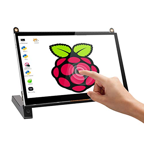 7 Zoll Kapazitiver Touchscreen Portable Monitor, Externes Display IPS 1024X600 16:9 mit HDMI Port Eingebaute Lautsprecher Display für Raspberry Pi/Banane/Kali/Ubuntu