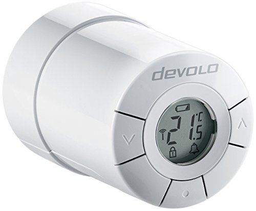 devolo Home Control Heizkörperthermostat (Funk Heizungssteuerung, Smarthome Thermostat, Z-Wave Hausautomation, Haussteuerung per iOS/Android App, Smart Home Aktor, einfache Installation) weiß