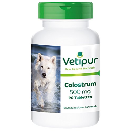 Vetipur Colostrum 500mg, Futterergänzung für Hunde, 90 Tabletten