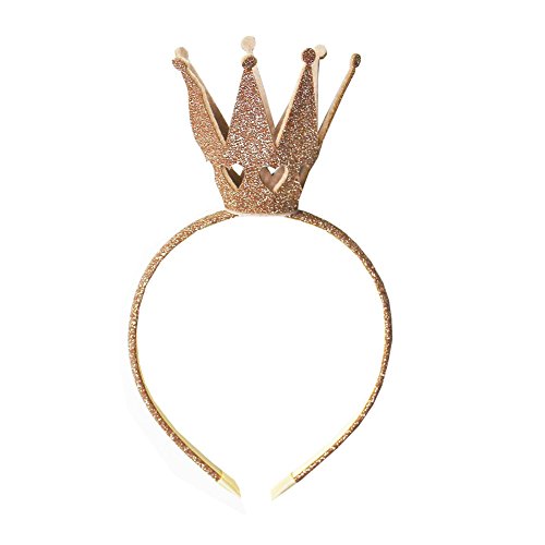 Ever Fairy Mädchen Shiny Crown Haarband Prinzessin Mädchen Krone Stirnband Hochzeit (Gold)