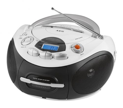 AEG SR 4353 Stereo-Kassetten-Radio mit CD/MP3, Toploading-CD-Player, Kassettendeck und Radio