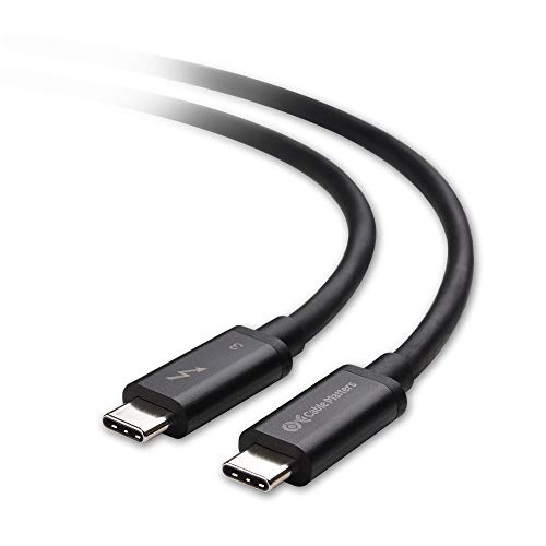 Zertifizierte Cable Matters 40 Gbps Thunderbolt 3 Kabel (USB C Thunderbolt-Kabel) in Schwarz 2.6 Feet Unterstützung 100W Lade