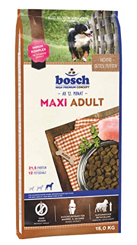 bosch HPC Maxi Adult | Hundetrockenfutter für ausgewachsene Hunde großer Rassen (ab 25 kg), 1 x 15 kg