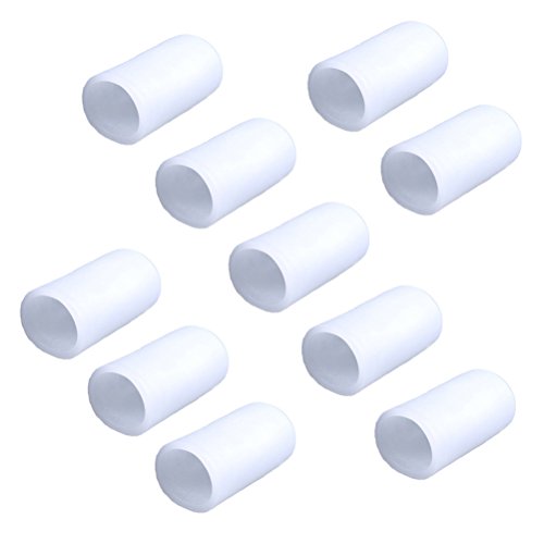 ULTNICE 10 Stücke Silikon Gel Zehenkappen Zehenschutzkappe für Blister Prävention Corn Callus Blasen Schmerzlinderung - Größe S (Weiß)