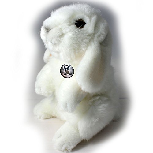 Kuscheltiere.biz Zwergwidder SCHNUFFEL Hase Kaninchen Weiß 19 cm Plüschtier