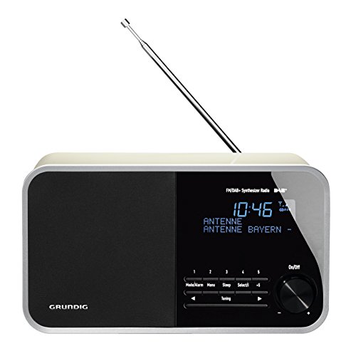 Grundig DTR 3000 Table Digital Radio, 30 W PMPO, AUX-IN, UKW-RDS und DAB+ mit jeweils 10 Stationsspeicher weiß