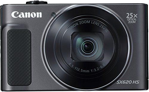 Canon PowerShot SX620 HS Digitalkamera (20,2 Megapixel, 25-fach optischer Zoom, 50-fach ZoomPlus, 7,5cm (3 Zoll) Display, opt Bildstabilisator, WLAN, NFC) schwarz