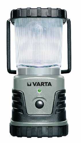 Varta 4 Watt LED Camping Lantern 3D Campinglampe Gartenlaterne Zeltlampe Laterne Leuchte Lampe Taschenlampe Flashlight spritzwassergeschützt (geeignet für Camping, Angeln, Garage, Notfall, Stromausfall)