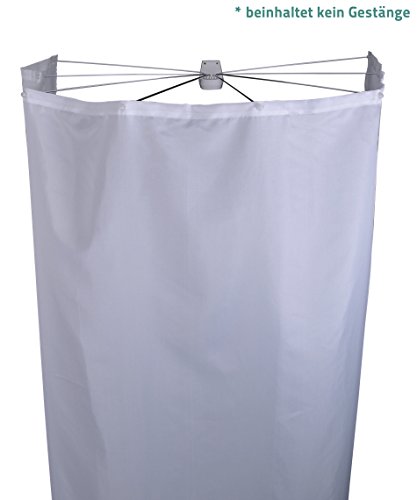 RIDDER Ersatz-Duschvorhang Textil Ombrella weiß 210x180 cm
