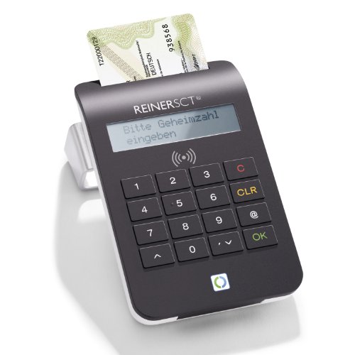 Reiner SCT cyberJack RFID komfort - Der Komfort-Chipkartenleser für sicheres Onlinebanking und den neuen Personalausweis (nPA), schwarz