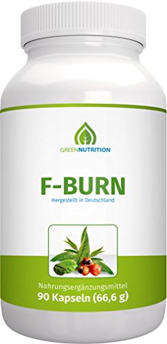 Green Nutrition | F-Burn | Hochdosiert - 90 Kapseln - 100% Natürlich