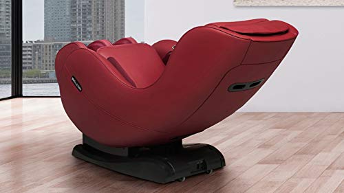 WELCON Markteinführung in rot - Massagesessel EASYRELAXX in rot mit Wärmefunktion, L-Shape, Automatikprogramme Knetmassage Klopfmassage