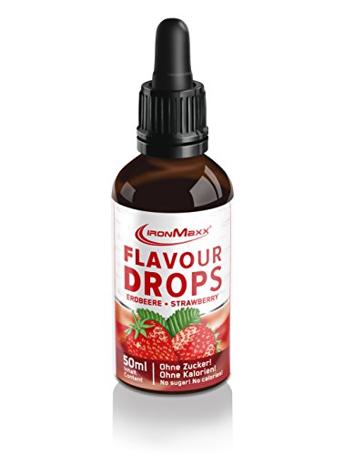 IronMaxx Flavour Drops - Flasche - Erdbeere, 50 ml