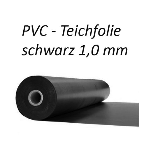 PVC Teichfolie schwarz 1 mm - 4 m breite Abschnitt nach Wunschlänge