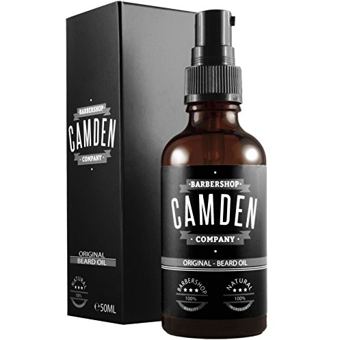 Camden Barbershop Company: 'ORIGINAL' Beard Oil, natürliche Bartpflege & frischer Duft, Bartöl mit Weichmacher-Wirkung (1 x 50 ml)