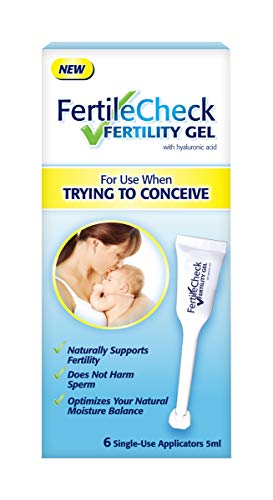 Fertile Check Fruchtbarkeitsfreundliches Gel, 6 vorgefüllte Gleitmittelapplikatoren, zur Verwendung bei Schwangerschaftsabsicht, enthält Hyaluronsäure| EINWEG