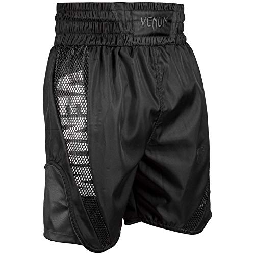 Venum Elite Boxen Shorts, Schwarz/Matte, L