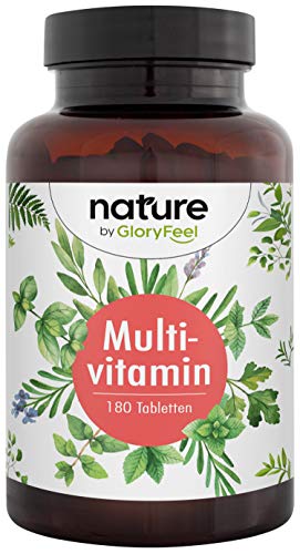 Multivitamin Forte 180 Tabletten - Alle wertvollen A-Z Vitamine und Mineralien - Hoch Bioverfügbarer Premium Vitamin-Komplex für 6 Monate - Laborgeprüfte Herstellung in Deutschland