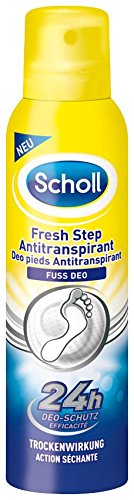 Scholl Fresh Step Antitranspirant Fuß Deo, Fußspray, Fußdeo, frische Füße, 3er Pack (3 x 150 ml Spray)