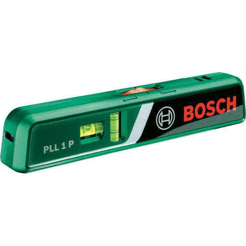 Bosch Laser-Wasserwaage PLL 1 P (Batterien, Universalhalterung, Karton, Arbeitsbereich Linienlaser 5 m, Arbeitsbereich Punktlaser 20 m, +/- 0,5 mm Messgenauigkeit)