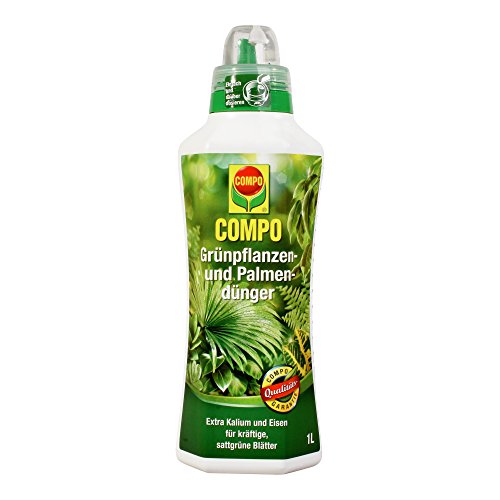 COMPO Grünpflanzen- und Palmendünger, flüssiger Blumendünger mit einer idealen Nährstoffkombination für alle Grünpflanzen