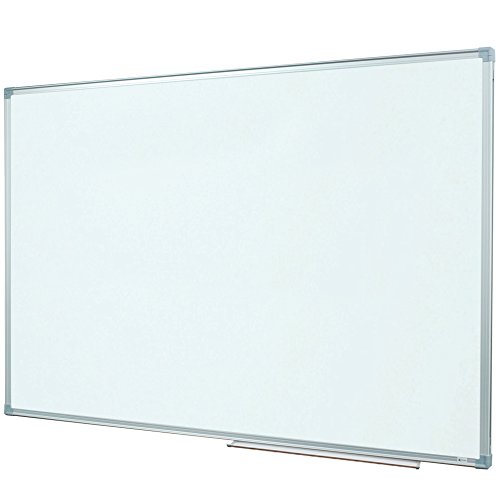 Lockways Whiteboard - Magnetisch Stabiler Tafel - praktische Weißtafel 60 x 90 cm, silbrig Metall Rahmen für Schule, Wohnung und Büro