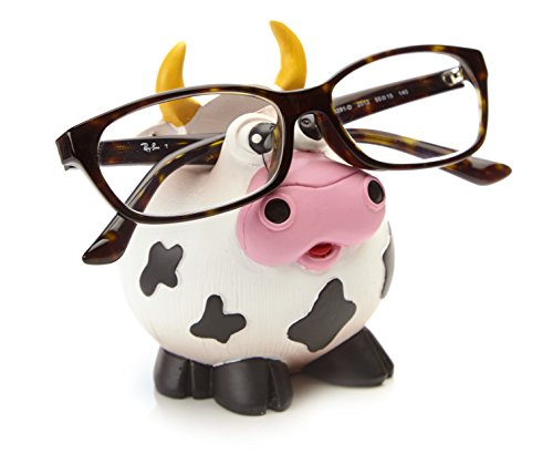 by-Bers Brillenhalter Design Bulle, Kuh, Büffel, Rindvieh, handbemalt, lustig, für Kinder und Junggebliebene