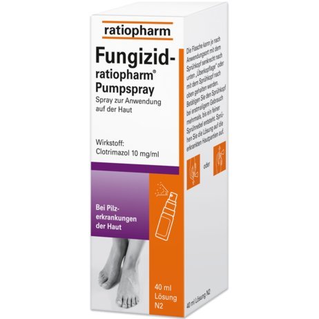 Fungizid-ratiopharm Pumpspray Spar-Set 2x40ml. Arzneimittel zur äußerlichen Behandlung von Pilzerkrankungen der Haut.
