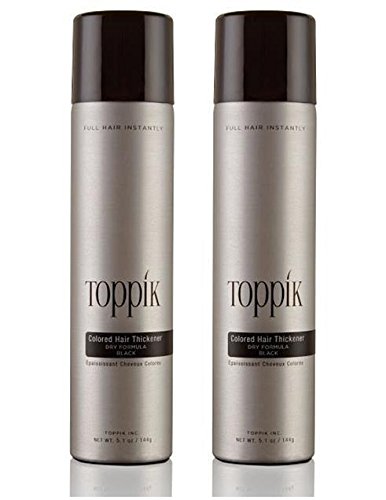 2 x TOPPIK Hair Thickener Spray - Haarverdichtungsspray - Haarverdichtung - Haarverdichter, Farbton:Hellbraun (Light Brown)