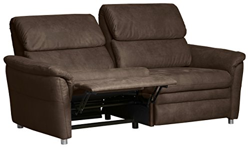 Cavadore 3-Sitzer Sofa Chalsay inkl. Relaxfunktion / mit Federkern / modernes 3er Sofa / Größe: 179 x 94 x 92 cm (BxHxT) / Farbe: Braun (chocco)
