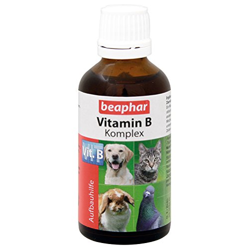 Vitamin-B-Komplex | B-Vitamine für Hunde, Katzen, Nager, Vögel | Zur Fellpflege von Haus-Tieren | Für ein gutes Wohlbefinden | Vitamin-Tropfen 50 ml