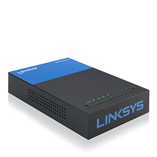 Linksys LRT214-EU VPN Gigabit Router (Open VPN, Firewall, 4 Gigabit Ports, Web Interface), schwarz