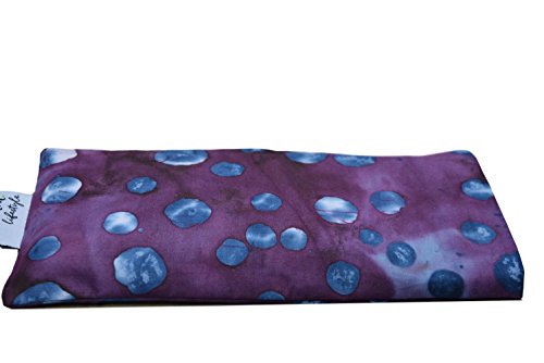 Tvamm-Lifestyle Augenkissen mit Leinsamen/Lavendel Füllung - 100% Baumwolle Stoff, 23 x 11 cm/in wunderschönen Farben erhältlich (Batik 2)