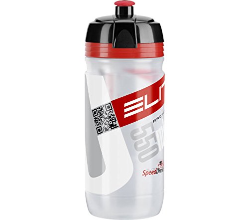 Elite Trinkflasche Corsa, Transparent-Rot, 550 ml, FA003514214