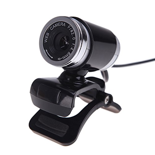KKmoon USB 2.0 12 Megapixel HD Kamera Webcam mit Mikrofon Clip-on 360 Grad für Desktop Computer PC Laptop Skype Schwarz