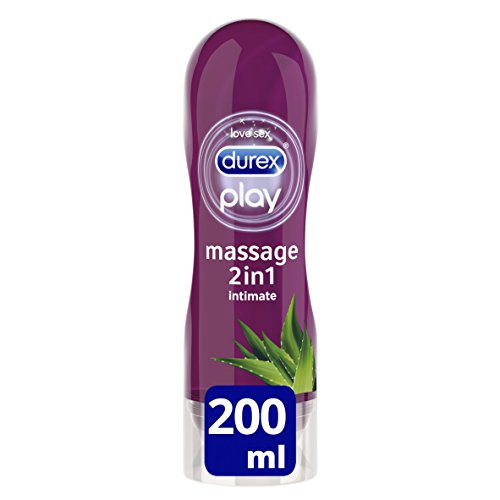 Durex Play 2in1 Massage & Gleitgel, Aloe Vera, 1er Pack (1x 200ml)