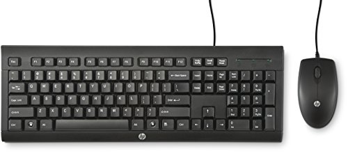 HP C2500 (H3C53AA) Tastatur und Maus (für Microsoft Windows XP,Windows Vista,Windows 7,Windows 8, 3-Tasten-Maus, USB) schwarz