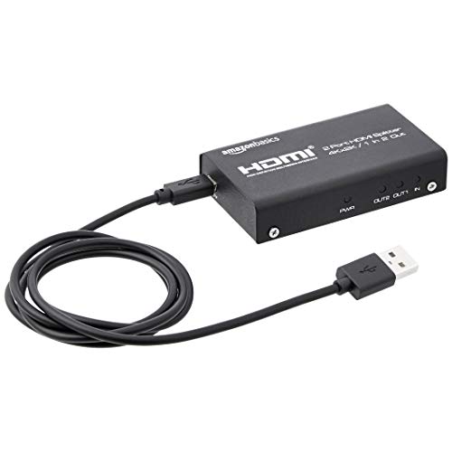 AmazonBasics - 4K-HDMI-Splitter, 1 Eingang - 2 Ausgänge