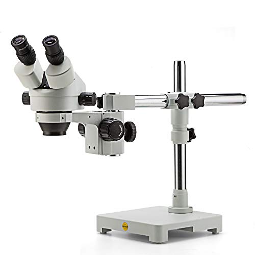 SWIFT 3,5X-90X Vergrößerung kontinuierliche Zoom Stereo-Mikroskop Mit WF10X Okular, 0,7X-4,5X Zoom-objektiv, 0,5X and 2X Barlowlinsen, Binokular Stereo Mikroskop mit 144-LED Ringlicht