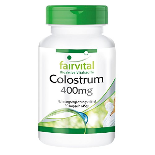 Colostrum 400mg, aus Deutschland BSE-frei, hochrein, schonend verarbeitet, mit Aminosäuren, Vitaminen und Immunglobulinen, 90 Kapseln - unterstützt das Immunsystem