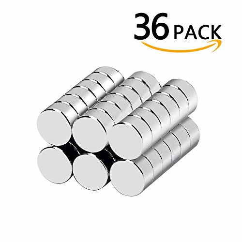 Neodym Magnete, Bukm 10*3mm Extrem Stark Magnete 36 Stücks für Kühlschrank, Glas Magnetboards, Magnettafeln