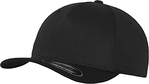 Flexfit 5 Panel Baseball Cap - Unisex Mütze, Kappe für Herren und Damen, einfarbige Basecap, rundum geschlossen - Farbe black, Größe L/XL