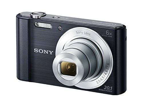 Sony DSC-W810 Digitalkamera (20,1 Megapixel, 6x optischer Zoom (12x digital), 6,8 cm (2,7 Zoll) LC-Display, 26mm Weitwinkelobjektiv, SteadyShot) schwarz