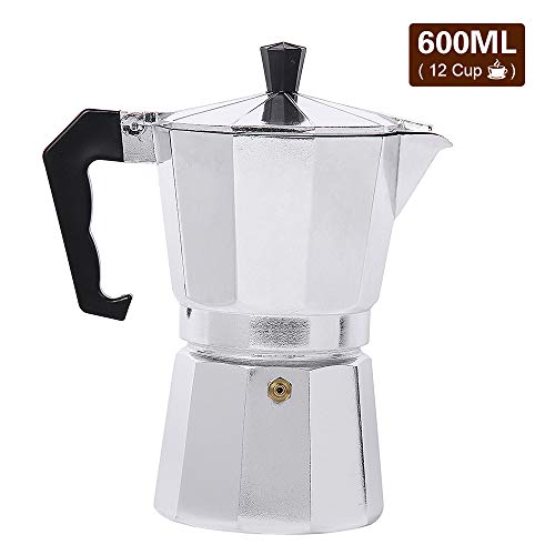 Lixada kaffeemaschine 50/150/300/450/600ML Aluminium Percolator Kaffeekocher zum Zuhause Büro Camping